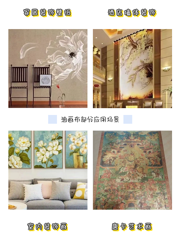 Application scenario of oil painting cloth